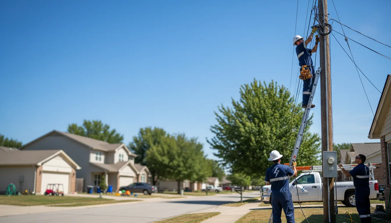 Residential electrician providing installation services in Elm Grove, LA